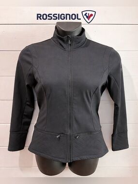 ROSSIGNOL – Black Mid-Layer Quilted Jacket – Size